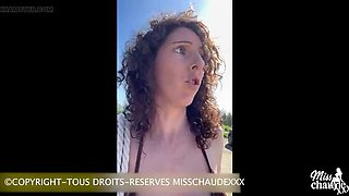 Misschaudexxx Big Tits French Amateur Fucking on Nude Beach HD