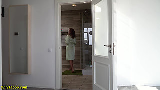 Redhead Soapy Stepmom Shows All Holes