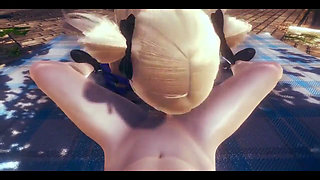 Genshin Impact Hentai - POV Fischl Blowjob and Cum at Her Face - Japanese Asian Manga Anime Game Porn