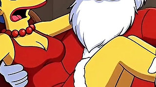 Santa Claus Fucks Married Housewife Marge Simpson on Christmas Day