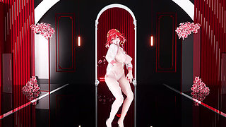 [mmd] Changli Queencard Erotic Opening One-piece Underwear Big Tits Shaking Pussy Exposed