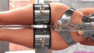 Hot 3D BDSM Animation: Cruel Mistress Traps Slave in Metal Bondage & Latex