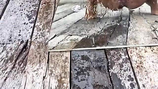 Selfie Shooting and Pee with Nice Flashing