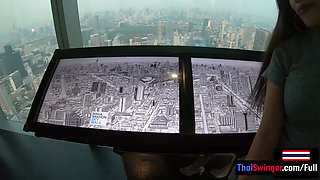 Bubble butt Asian GF day out and fucking BF once back home