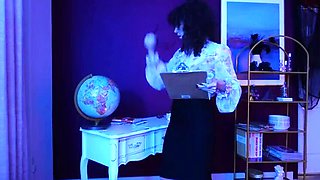 Hot Teacher Vampire Seduces Student - Big Tits MILF Fucking in Halloween Role Play