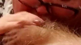 Stepmom with Glasses Sucks My Dick Until Cumshot