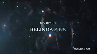 Sexy teen Belinda pink in erotic milk show in first DP interracial