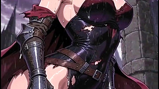Heroic DARK Fantasy Warrior, Anime Ai generated
