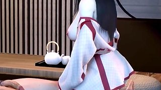 3D Horny Slut Japanese Anime Wife Got Fucked by Big Old Dick