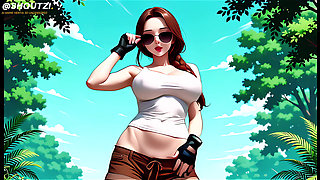 Parody Lara Croft Anime Hentai Uncensored 4k60fps, Who Loves Big Cocks, Blowjob, Cowgirl, Double Penetration, Cumshot Facial