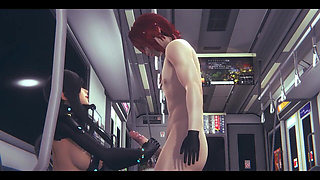 Gantz Hentai - Reika Hardsex in Train - Japanese Asian Manga Anime Film Game Porn