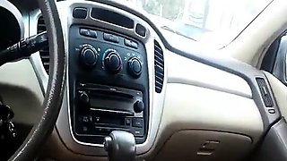 Black Hairy Pussy Fucked in a Car