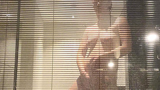 Invisible Cam in the Hotel Bathroom, Watch on the Pregnant Redhead Woman in the Hotel Bathroom with Window