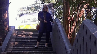 Nylon Boobs in Public