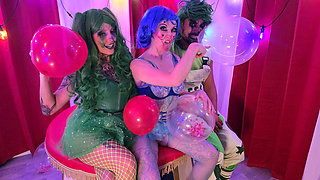 Lily Kink Meets the Balloon Loving Green Cock Crazed Clowns