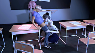 3D Big Boobs College Asian Babe Got Fucked by Big Short Cock