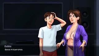 Stepmom Wants to Drain Tenant's Balls Dry – Taking Cum Out of His Penis – Summertime Saga