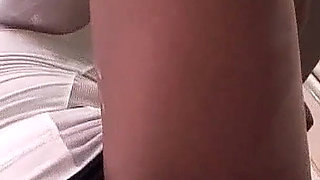 Asian teen with hairy pussy filmed in gym at gangbang