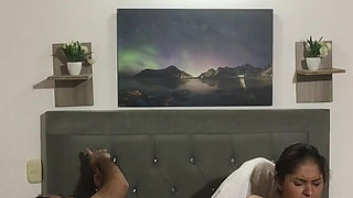 I masturbate my pussy passionately until I orgasm in front of my stepfather.