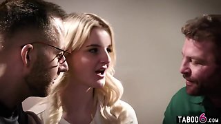 Innocent Teen Blonde Double Pussy Fucked By Two Older Guys - Eliza Eves