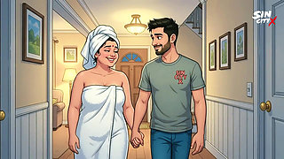 Horny Indian Aunty Seduces Young Delivery Boy at Home