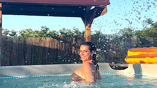 Sexy Pool Tease in a Tiny Bikini