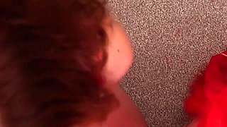 Blonde & Redhead Lingerie POV Blowjob with Facial