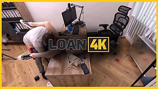 Loan4k. what is she hiding under the skirt?