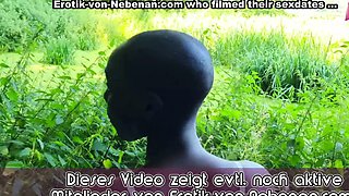 German black african teen at amateur outdoor pov fuck