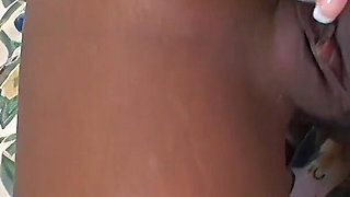 Petite Amateur Takes on a Monster Dildo in Her Tight Black Pussy in Solo Video