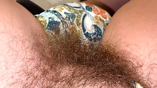 Super Thick and Long Plussy Hair Bush Closeup