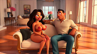 Taboo Flames Ignite in Our Shared Luxury Home Passionate Discovery Awakens - Ai Generated