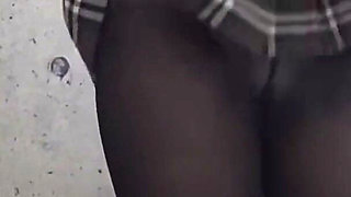 Black Tights Tease - Thighs, Panty Flash, Wet Desire - Cut1