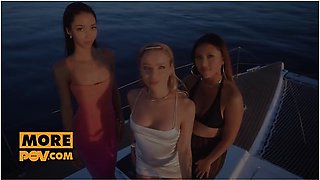 Alexa Flexy, Lia Lin And May Thai Fuck You In A Dirty Fourway Boat Fuck At Sea