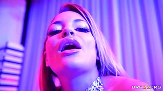 Demi Sutra surprises her ex-bf and his new girlfriend black mystique, but ebony has a surprise of her own - brazzers