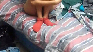 Step Daughter Jerks Her Step Dads Hard Cock to Big for Her Tiny Small Petite 18 Year Old Vergin Pussy
