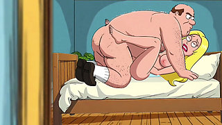 Cuckold Husband Is Furious That His Wife Is Cheating with Her Lover. Cartoon