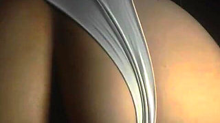 Stepson Managed to Record Stepmother with Her Panties Pulled to the Side in the Dark of the Bedroom, Doggy-style