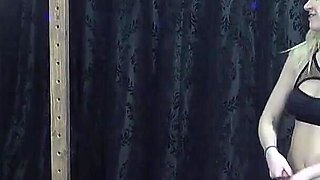 Horny Blonde Lady Amy Ties up Her Masked Slave for Some Hard Spanking