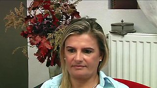 Horny French MILF Takes Double Penetration & Big Facials