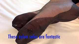 Aunty Sandra Putting Her Classic Stockings on 459