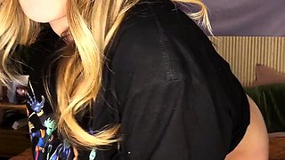 Bondage fetish solo toying hussy