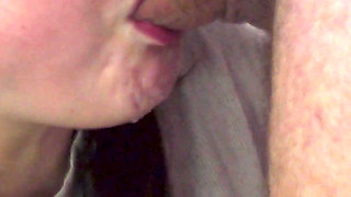 Sweet Slobbery Blowjob After Work with Cum Kiss