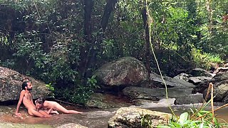 Amateur couple outdoor sex