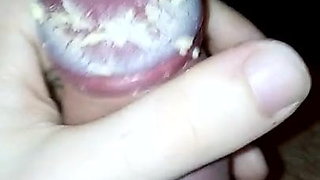 Who wants to clean it? My extreme smegma cock