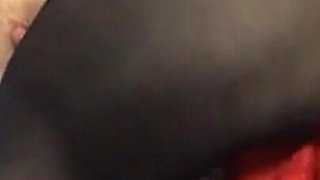 Blonde MILF in Red Latex Gets Creampied Deep