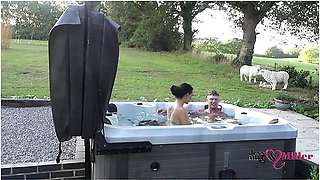 Passionate Outdoor Sex In Hot Tub On Naughty Weekend Away