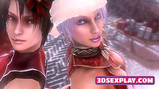3D Compilation of Video Games Girls Fuck in Threesome