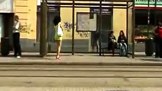 Amateur skater girl outdoor in public fucking for money