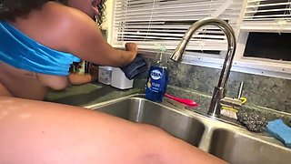 I Got My Asshole Stretch for the First Time by Stepdad BBC in the Kitchen